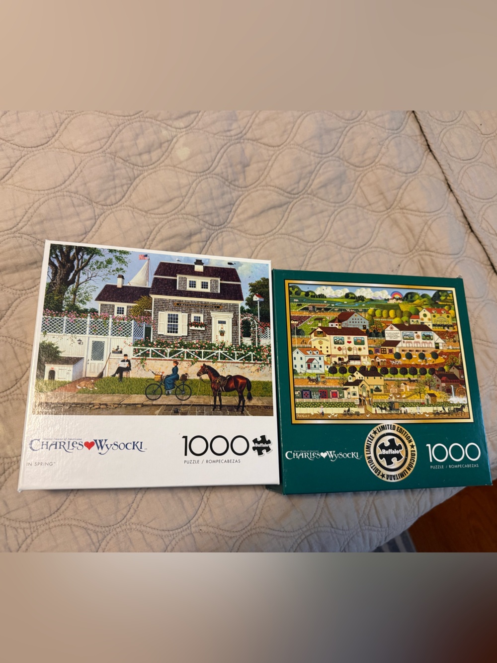 Charles Wysocki 1000-Piece Jigsaw Puzzle Set - 2 puzzles for $10